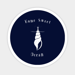 Home Sweet Ocean with a Lighthouse and a Sea Snail under the Sea Magnet